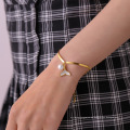 Neuankömmling Edelstahl Schmuck goldene Perle Fischschwanz Muschel Armband Spleißen Kette Luxus alle passenden Accessoires